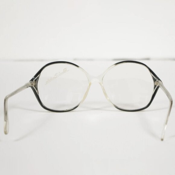 Renato Balestra NOS 1970s Vintage Black & Yellow Plastic Eyeglasses Frames - Picture 4 of 6